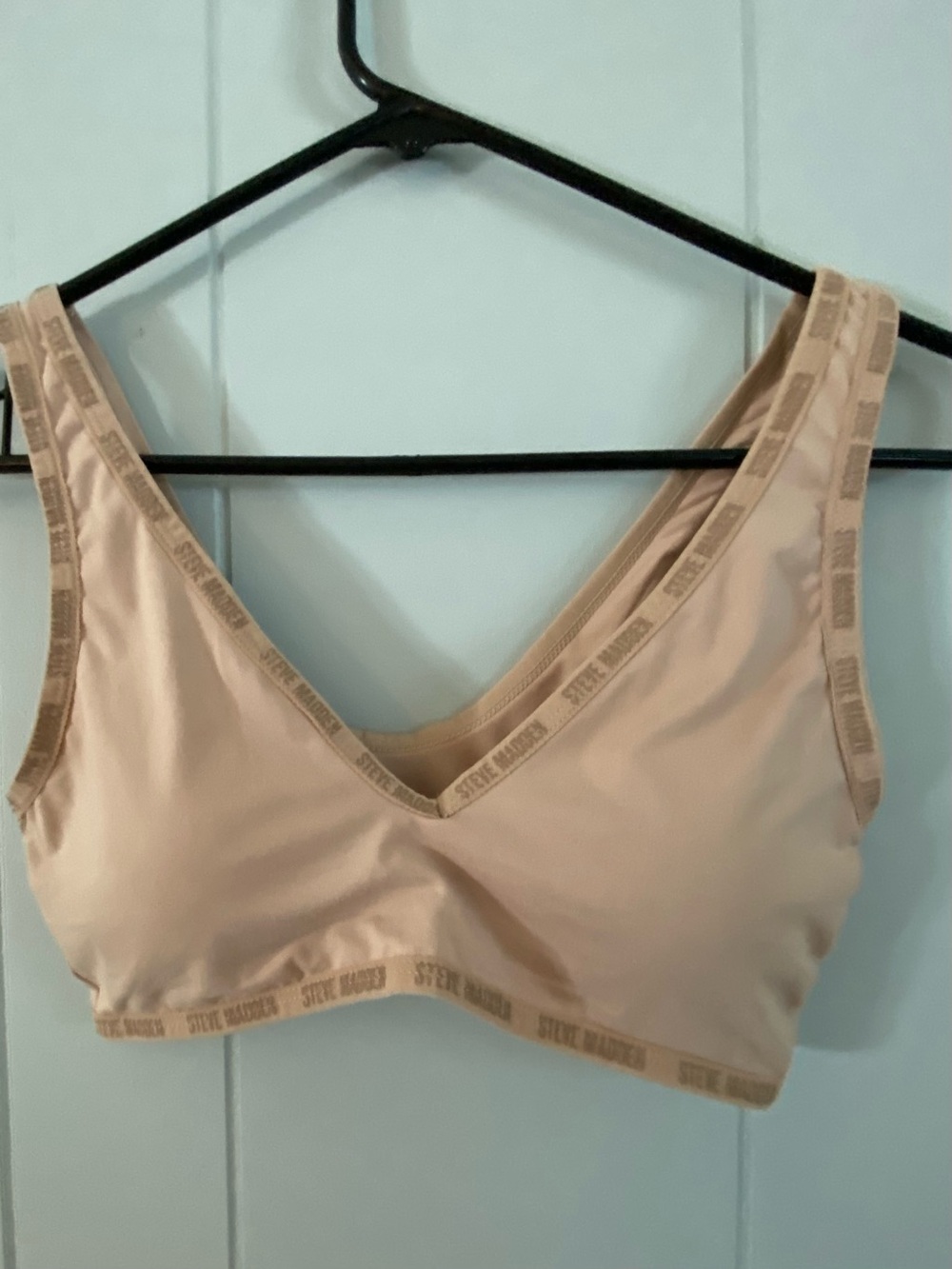 Steve Madden Blush Beige V-Neck Wireless Bralette